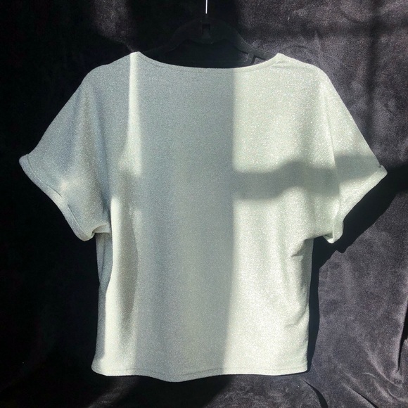 VERO MODA Silver Sparkly Tinsel Chic Top - Picture 3 of 10